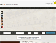 Tablet Screenshot of indiahotelnainital.com